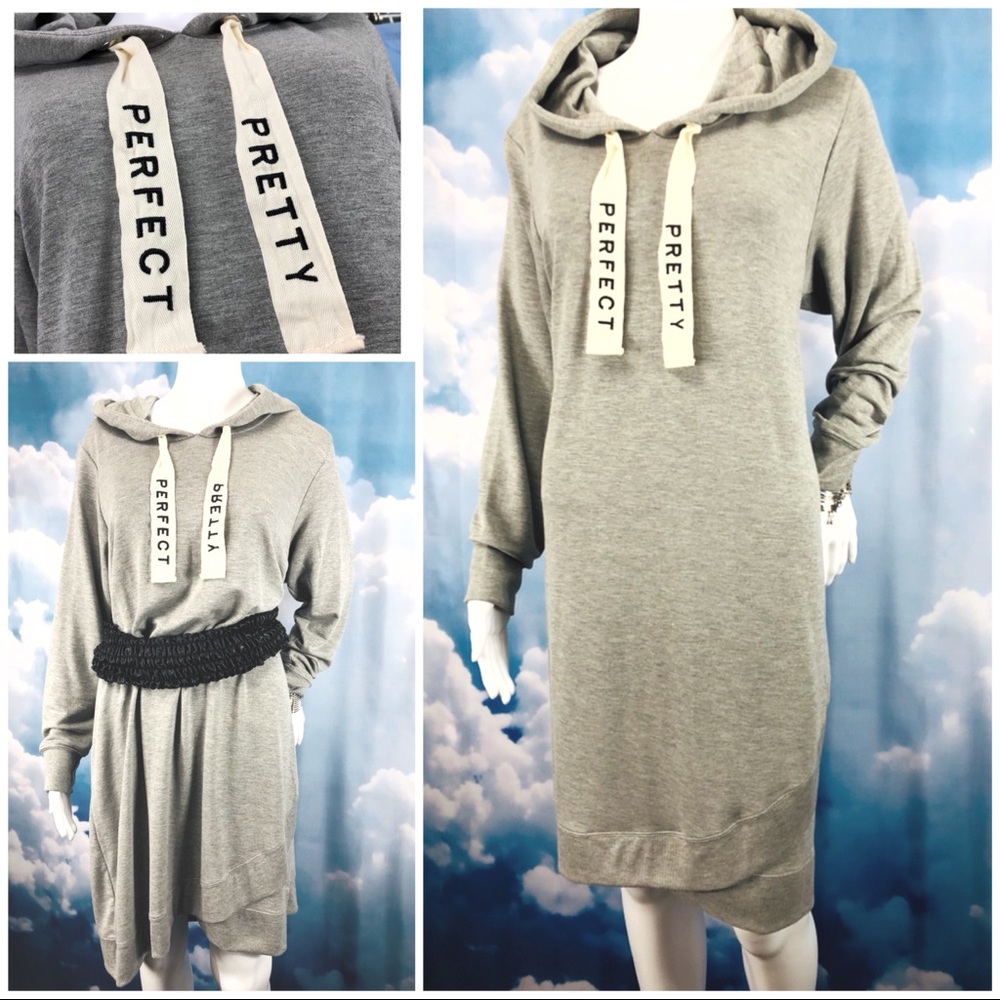 Long Sweatshirt Hoodie Dress Pretty Perfect O/S